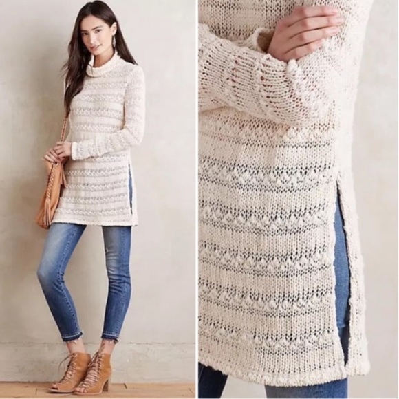 Ro&De - Anthropologie NWOT Ivory Paxton Sweater Tunic - Picture 3 of 13